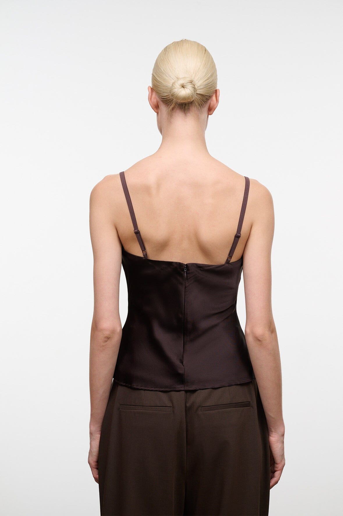 STAUD | Evangeline Silk Top Earth