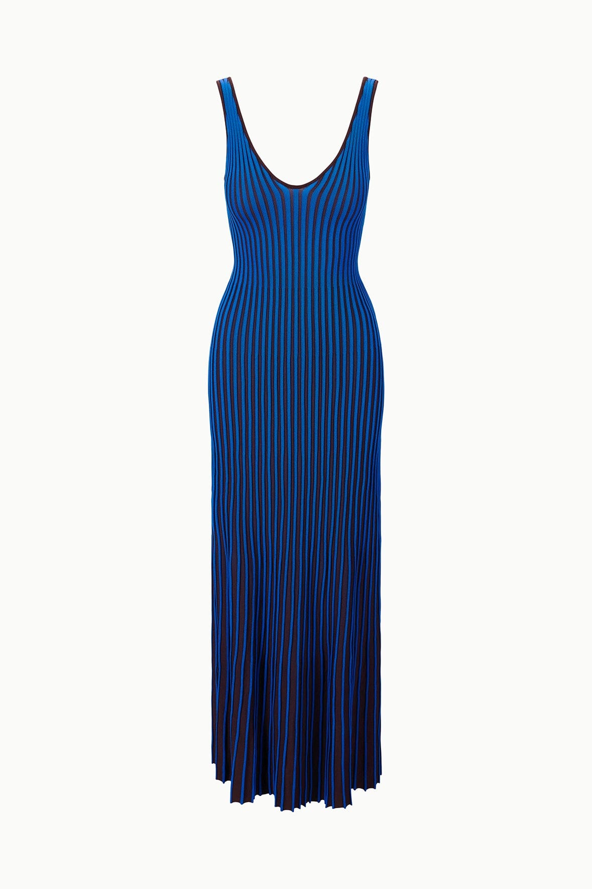 STAUD | Claretta Dress Espresso Cobalt