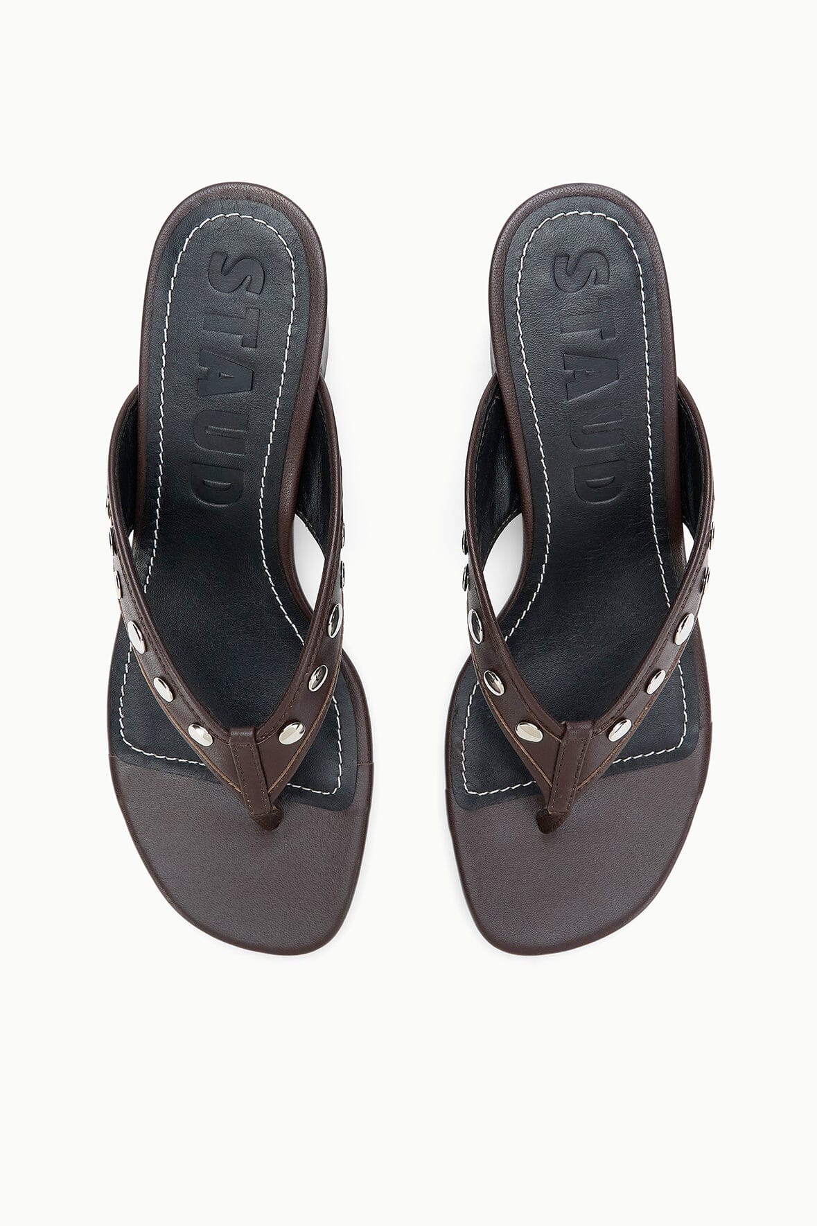 STAUD | Nova Thong Heel Espresso Studs