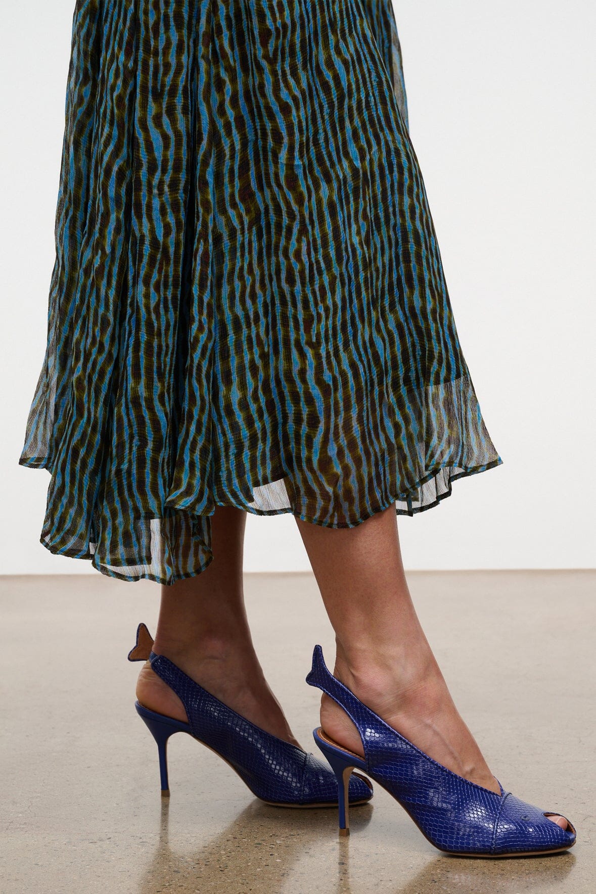 STAUD | Cleo Fish Heel Cobalt