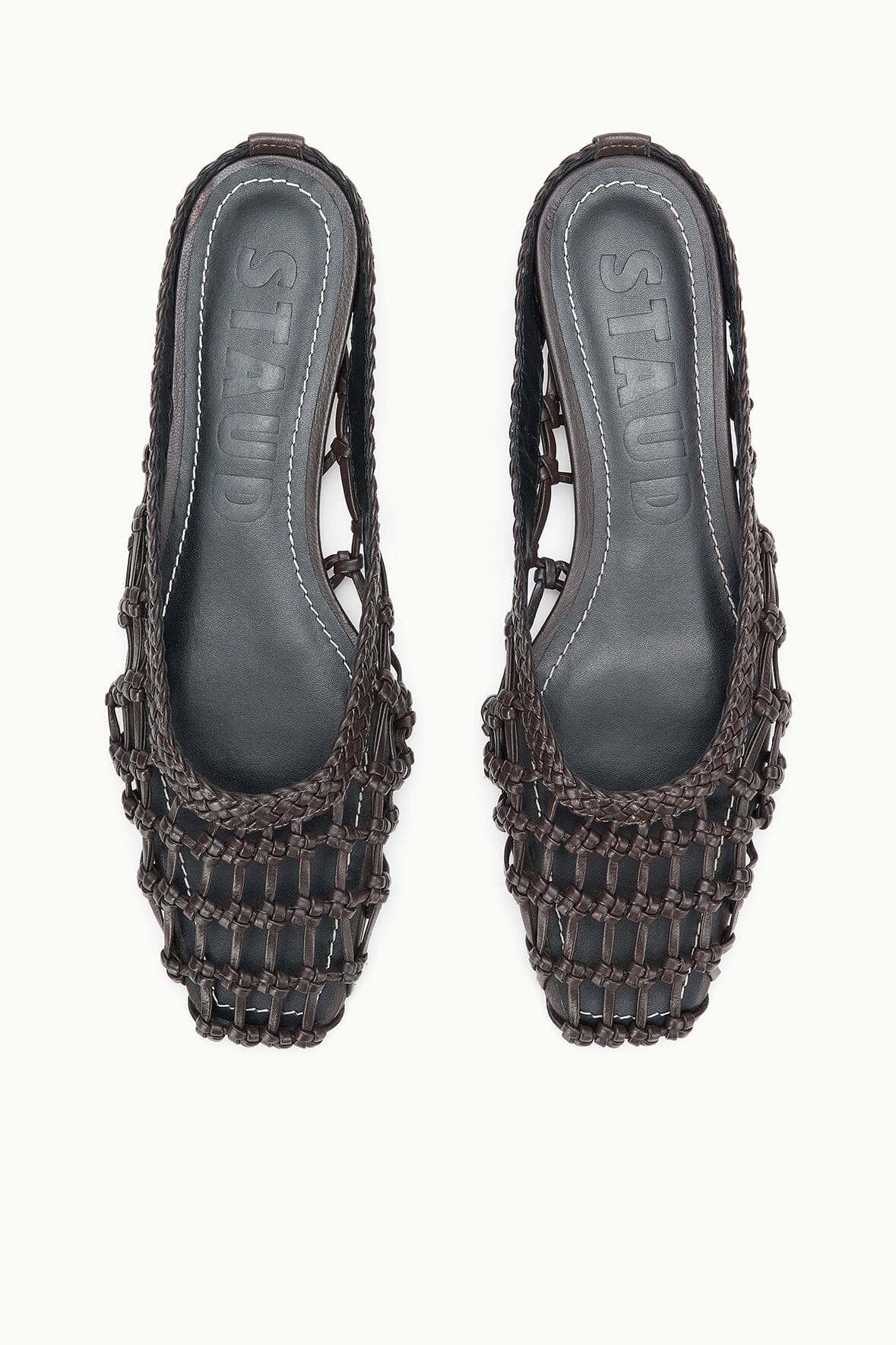 STAUD | Otto Hand-Knotted Flat Mule Espresso