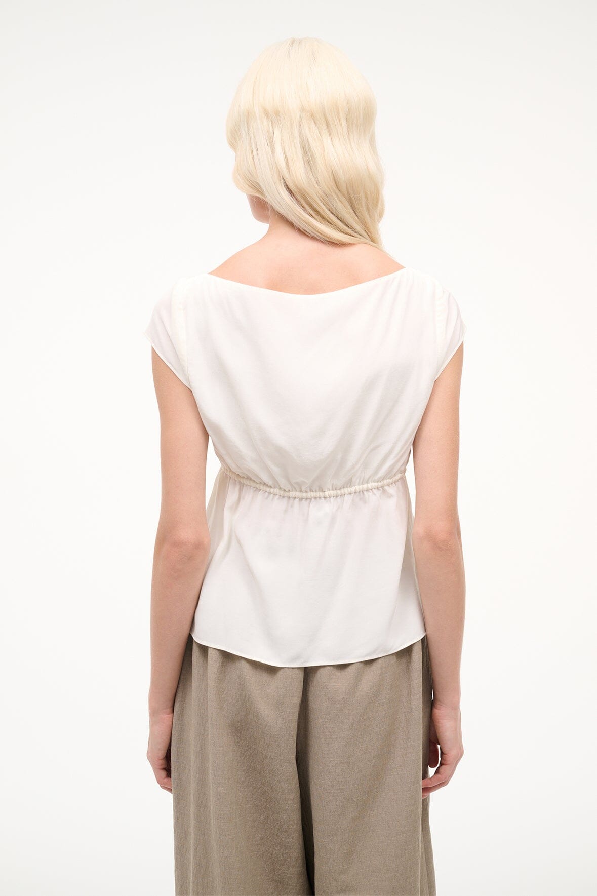 STAUD | Pomona Top Ivory