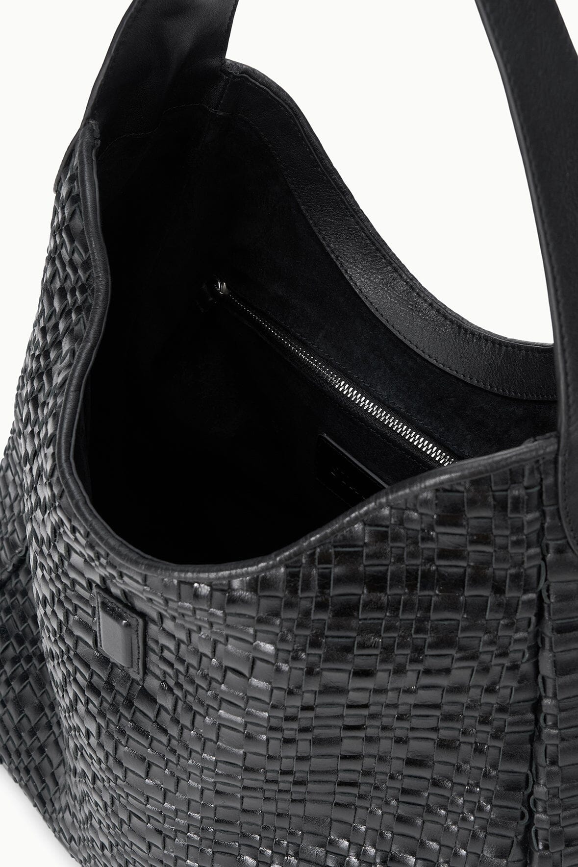 STAUD | Maya Hobo Bag Black Woven