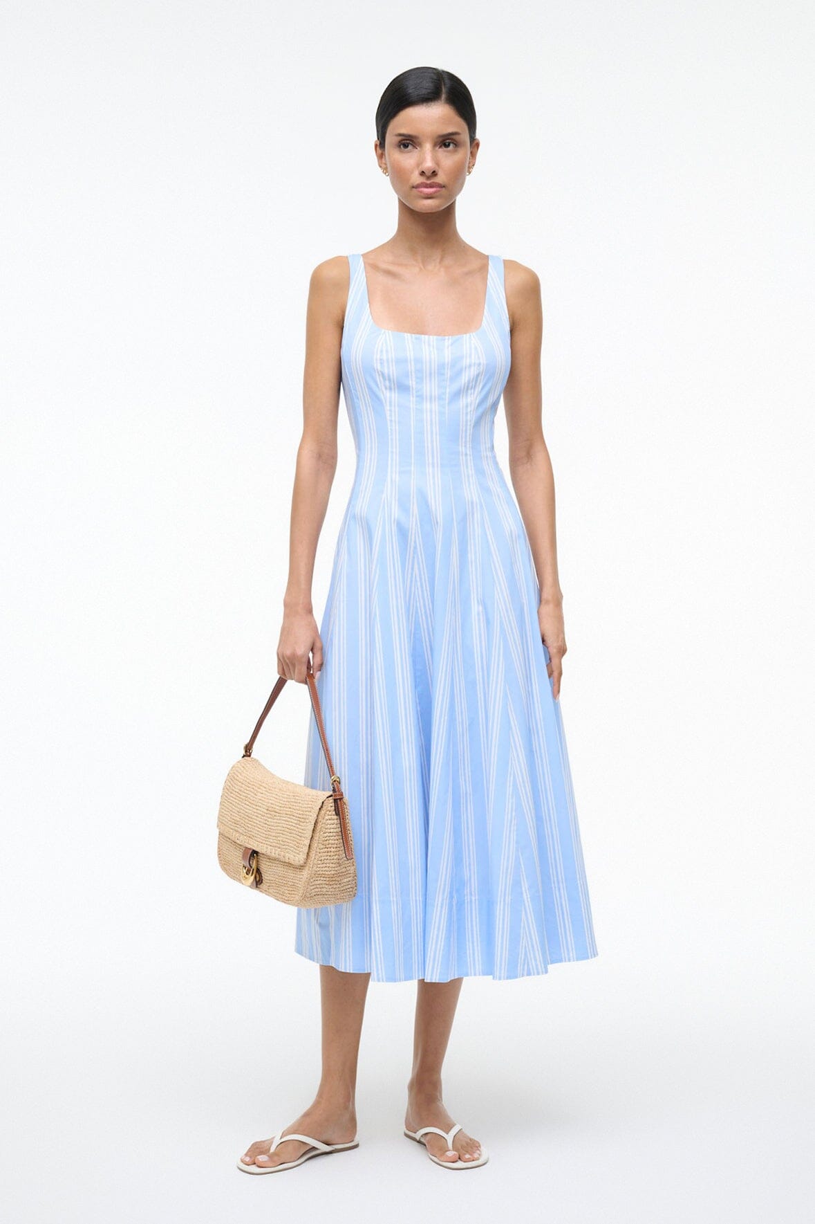 STAUD | Wells Dress Ventura Stripe