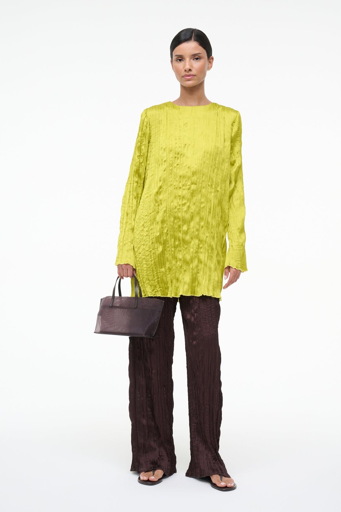 STAUD | Kona Dress Chartreuse