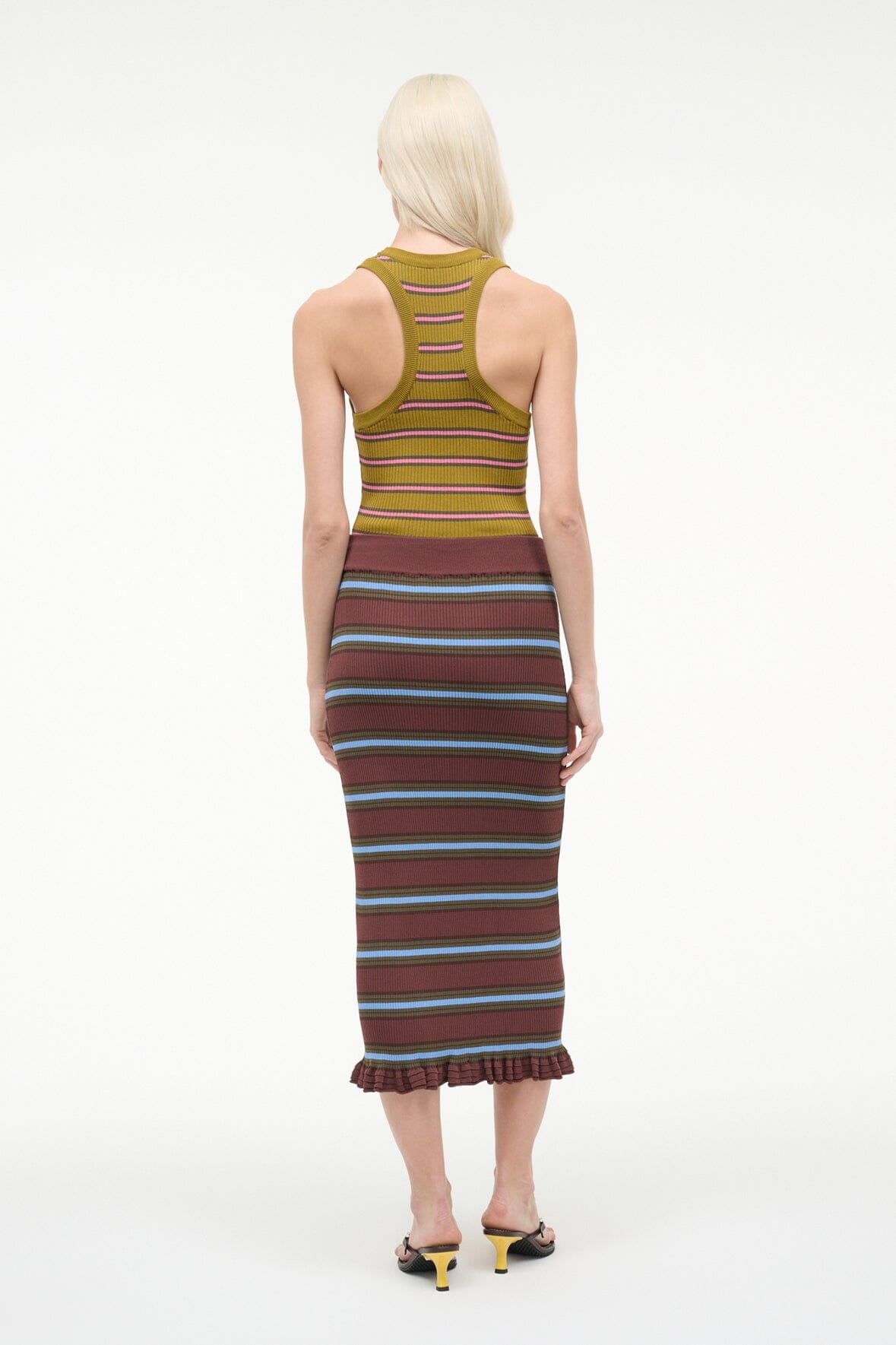 STAUD | Abbott Dress Redondo Stripe Multi