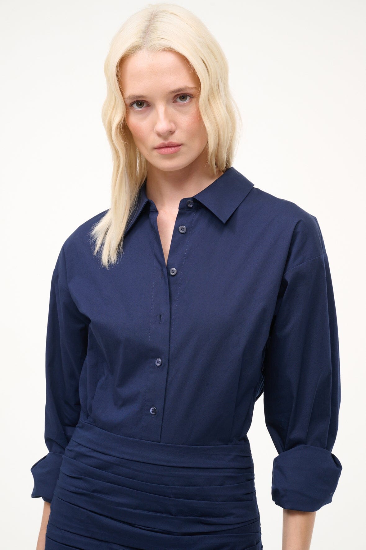 STAUD | Indya Mini Dress Navy