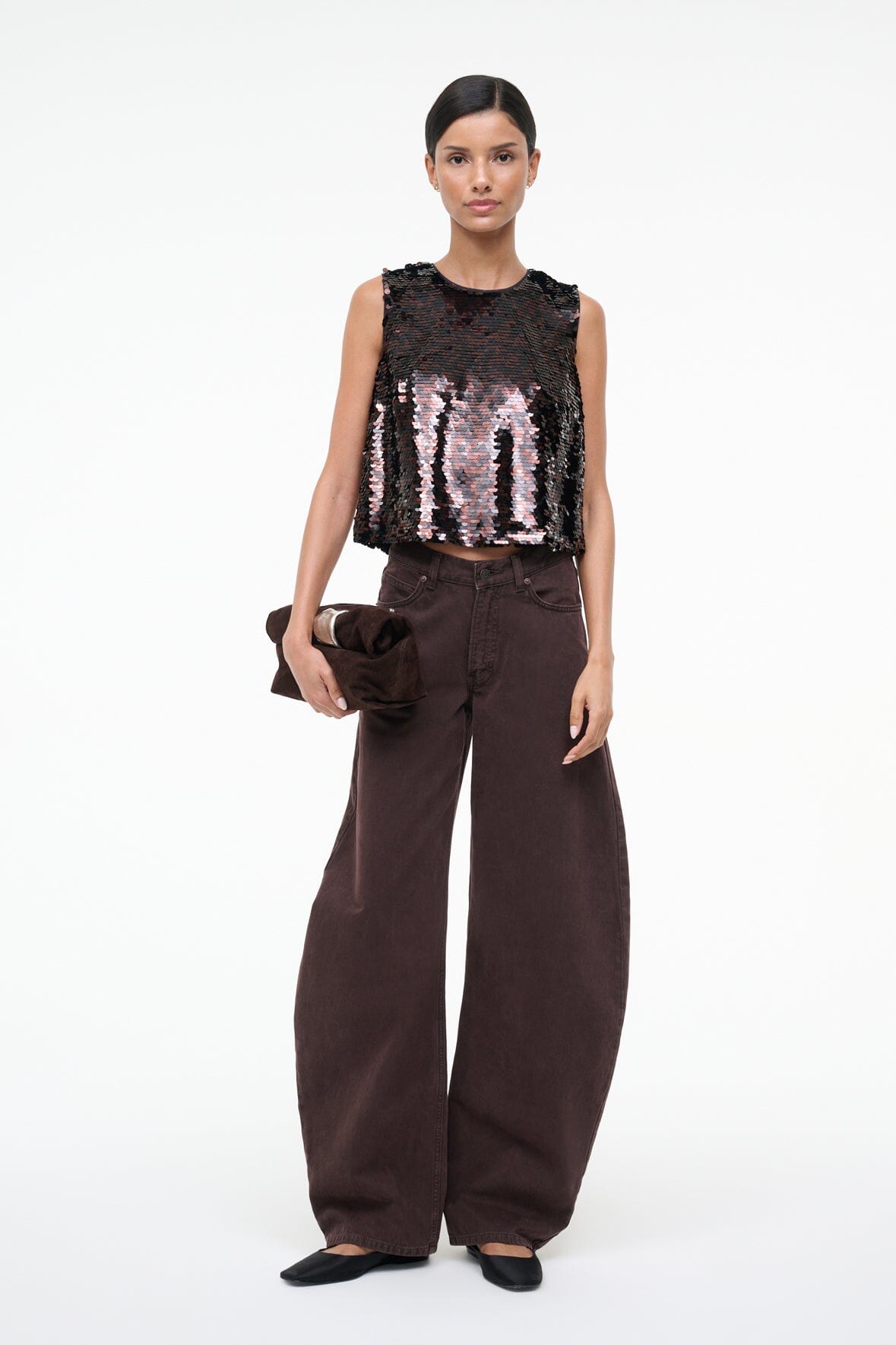 STAUD | Seraphina Top Espresso Black