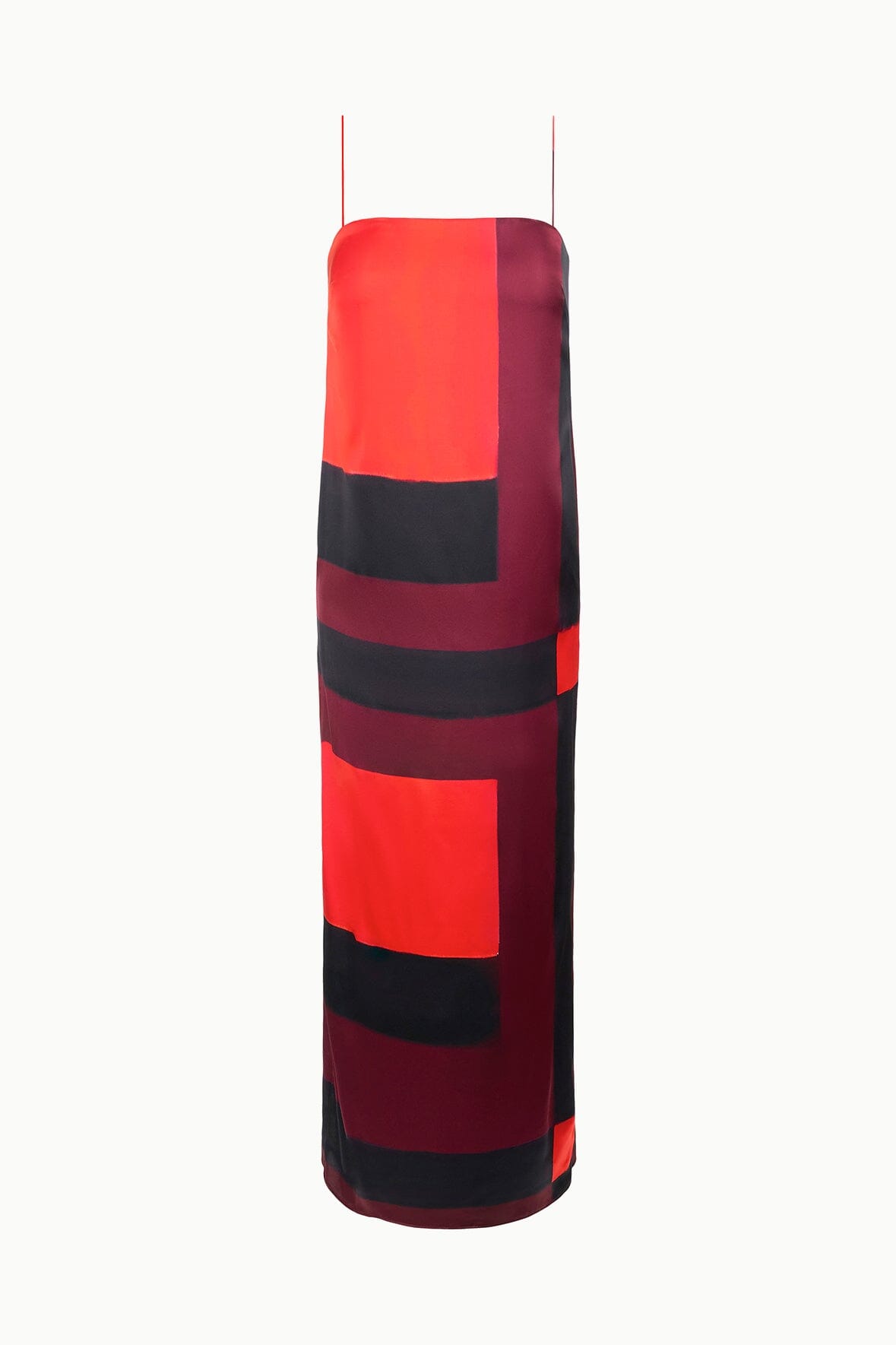 STAUD | Mae Silk Dress Ruby Prism