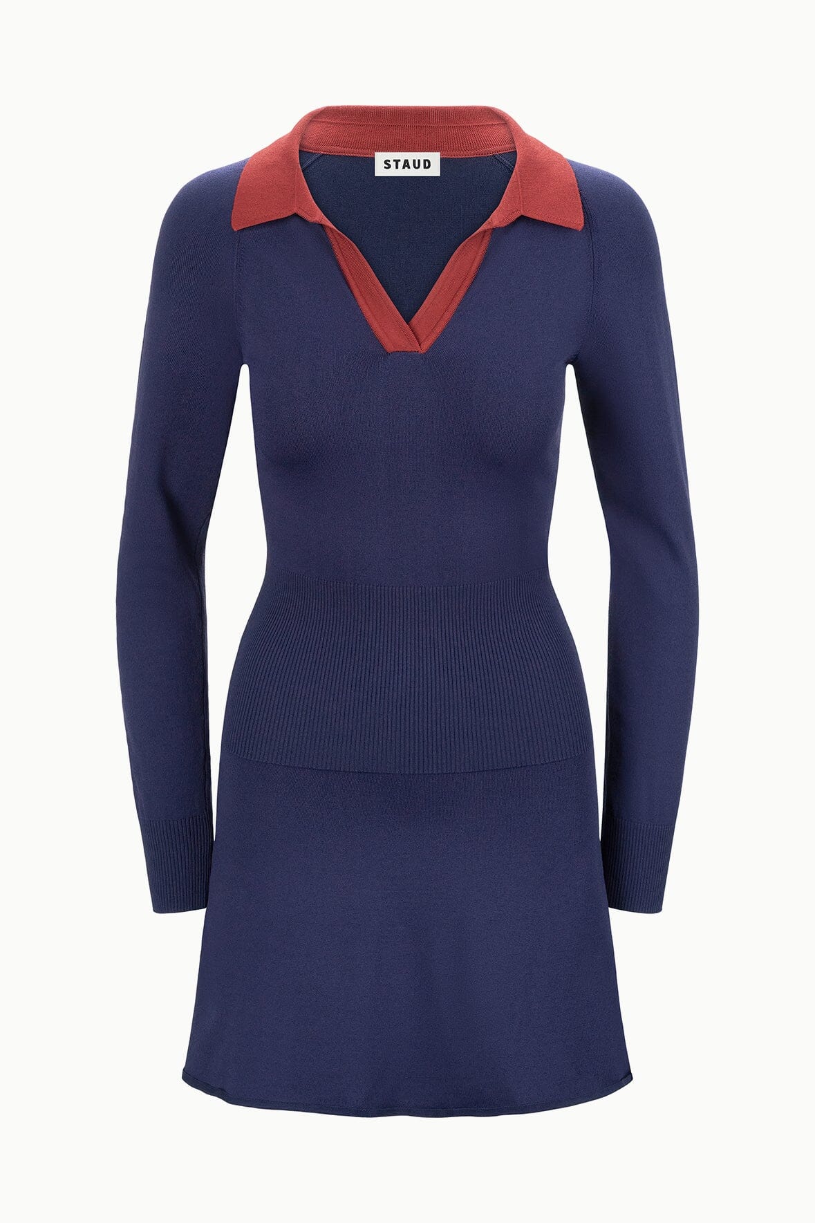 STAUD | Gene Dress Navy Sangria