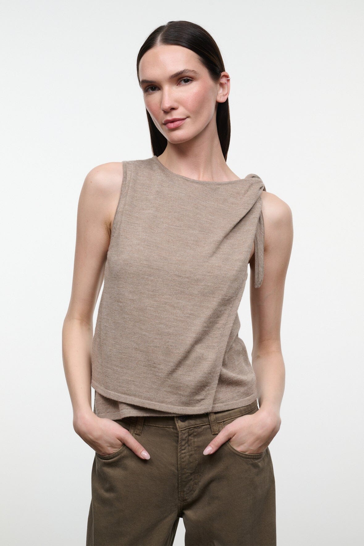 STAUD | Enya Top Sesame