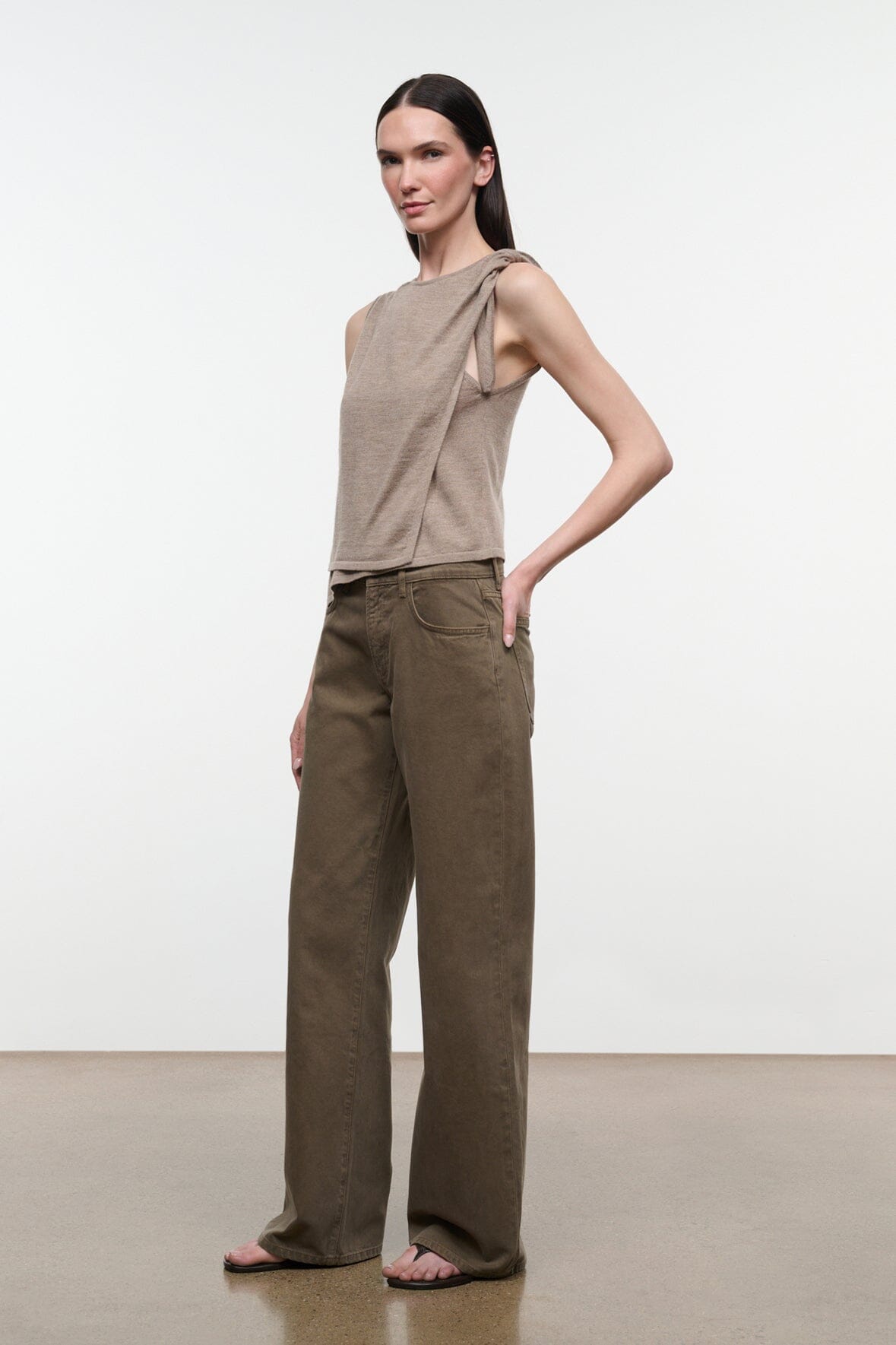 STAUD | Enya Top Sesame