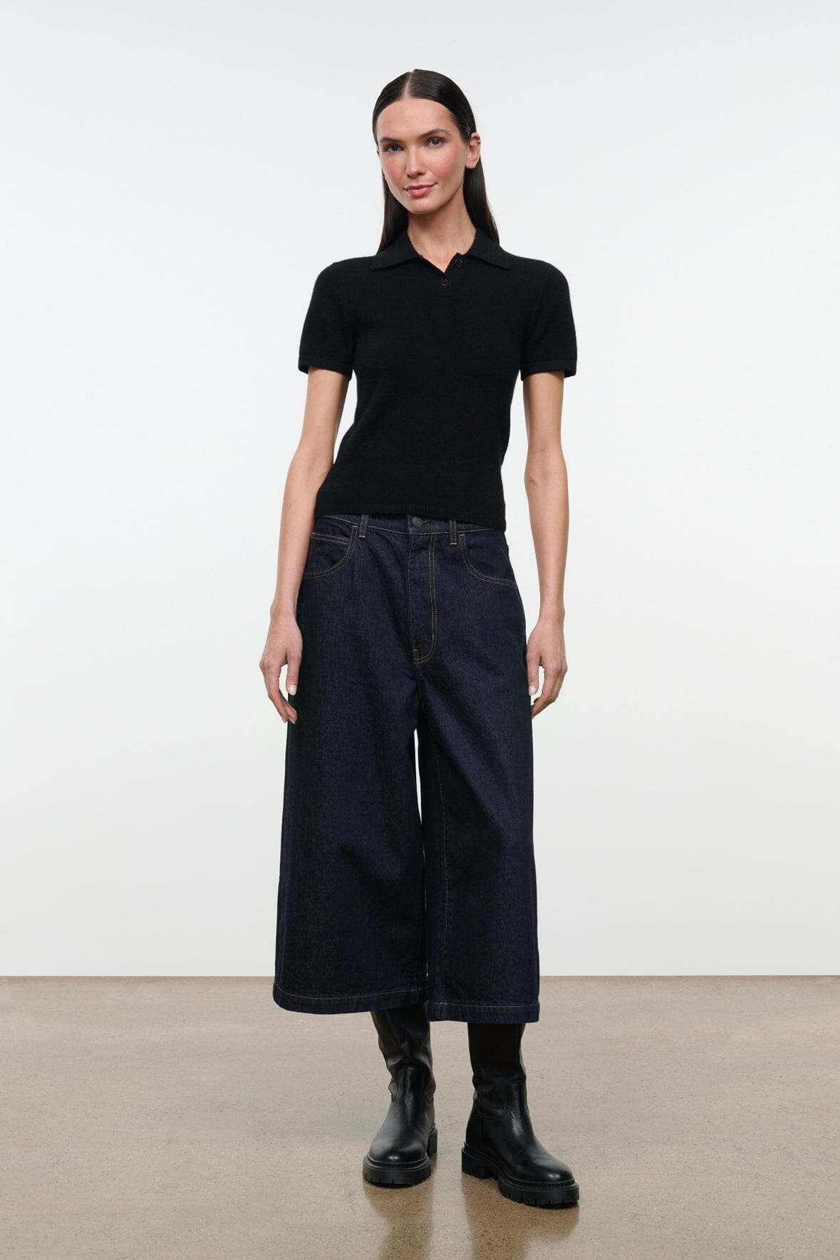 STAUD | Gino Cashmere Sweater Black