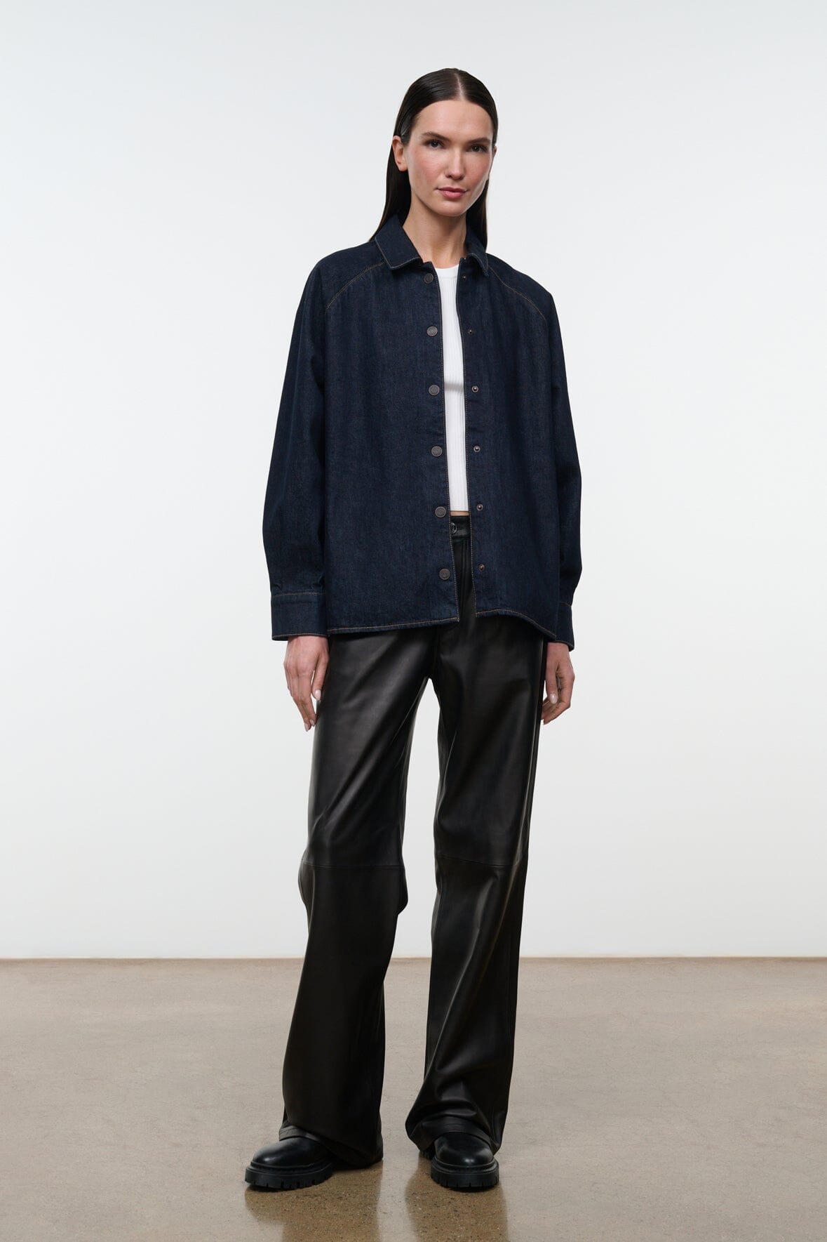 STAUD | Myles Shirt Jacket Indigo