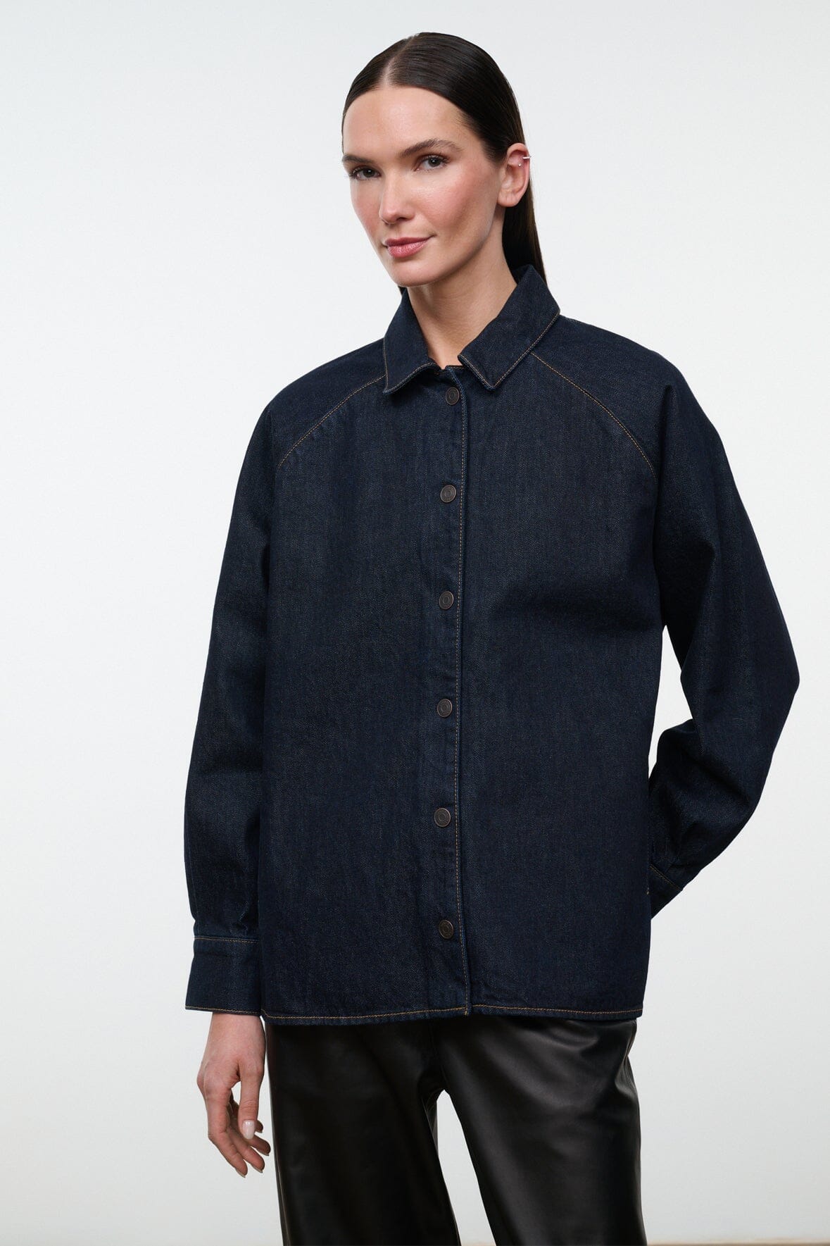STAUD | Myles Shirt Jacket Indigo