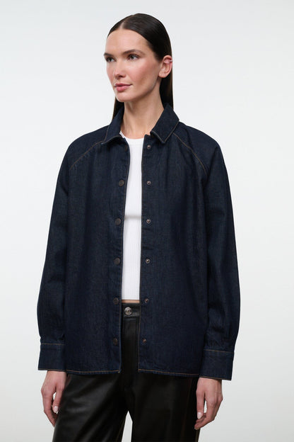 STAUD | Myles Shirt Jacket Indigo