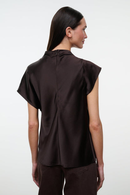 STAUD | Davina Silk Top Earth