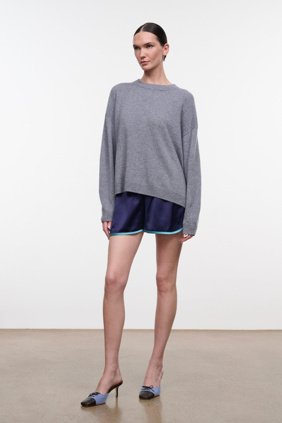STAUD | Serrano Cashmere Relaxed Crew Ash