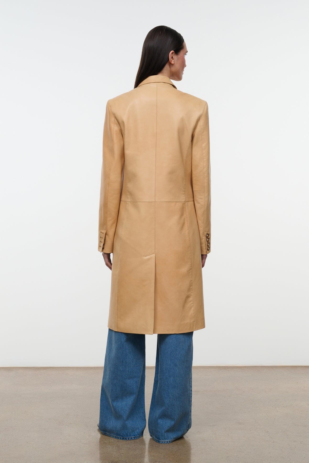 STAUD | Wyatt Leather Coat Cashew