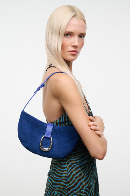 STAUD | Harlow Crescent Shoulder Bag Cobalt