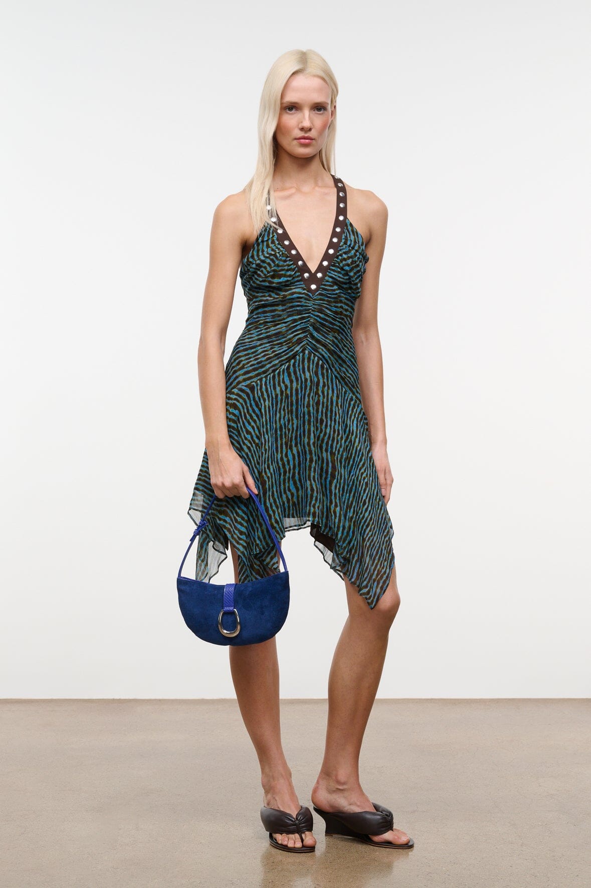 STAUD | Harlow Crescent Shoulder Bag Cobalt