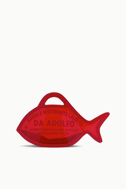 STAUD | Cleo Fish Bag X Da Adolfo - Pvc Red Rose Edition