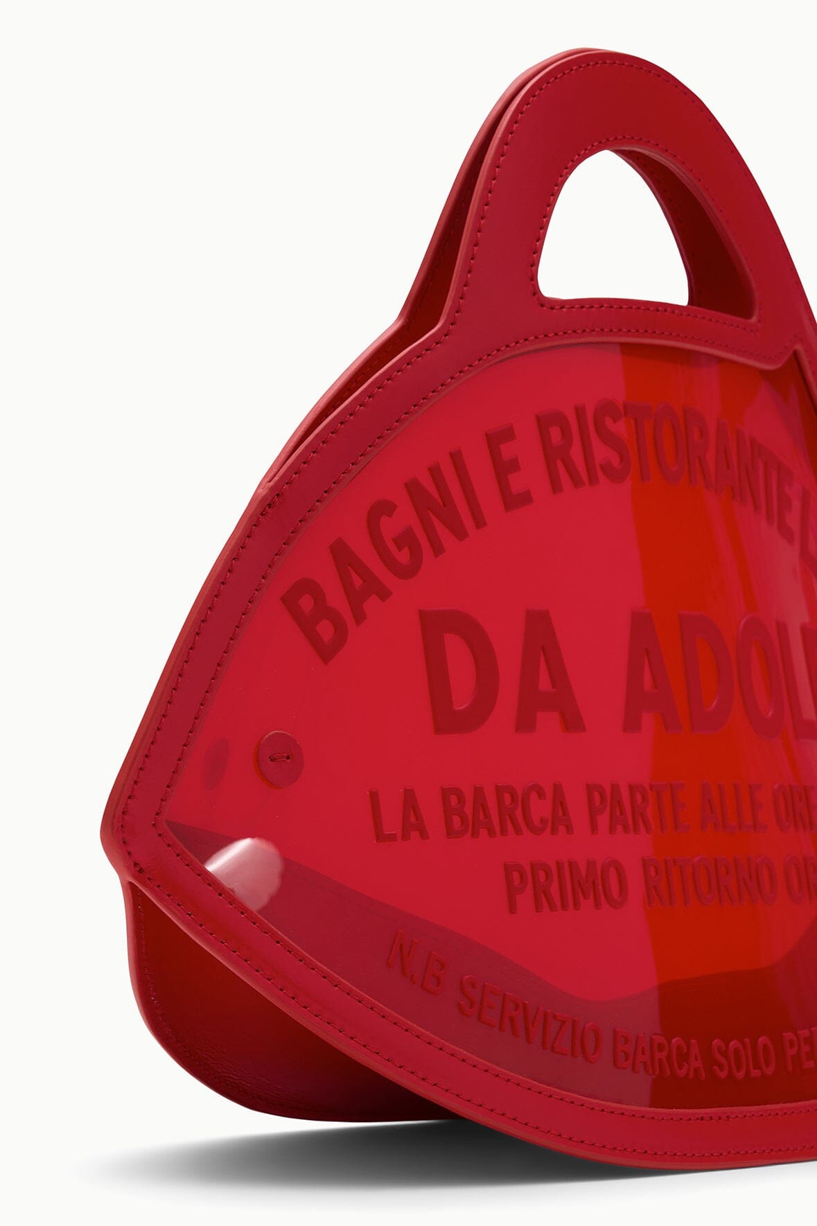STAUD | Cleo Fish Bag X Da Adolfo - Pvc Red Rose Edition