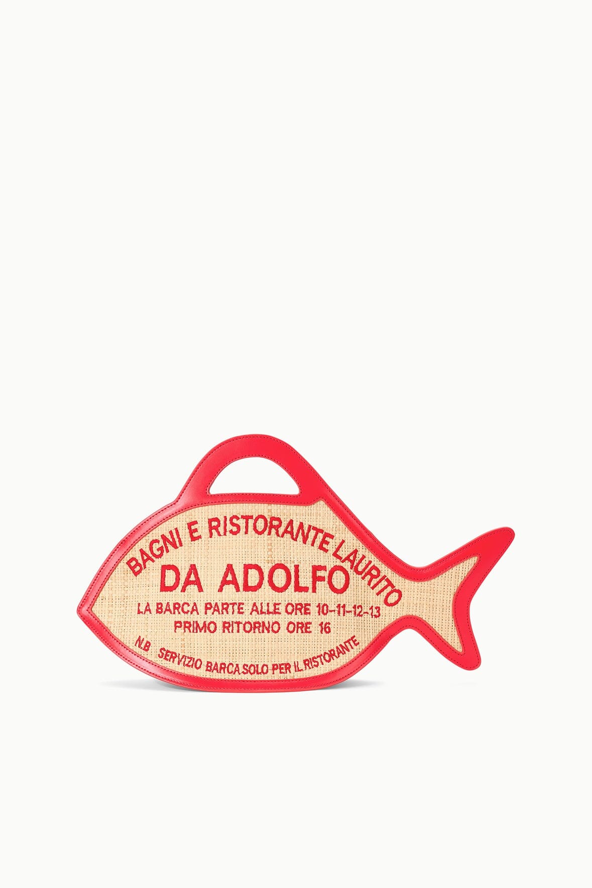 STAUD | Cleo Fish Bag X Da Adolfo - Natural Raffia Design