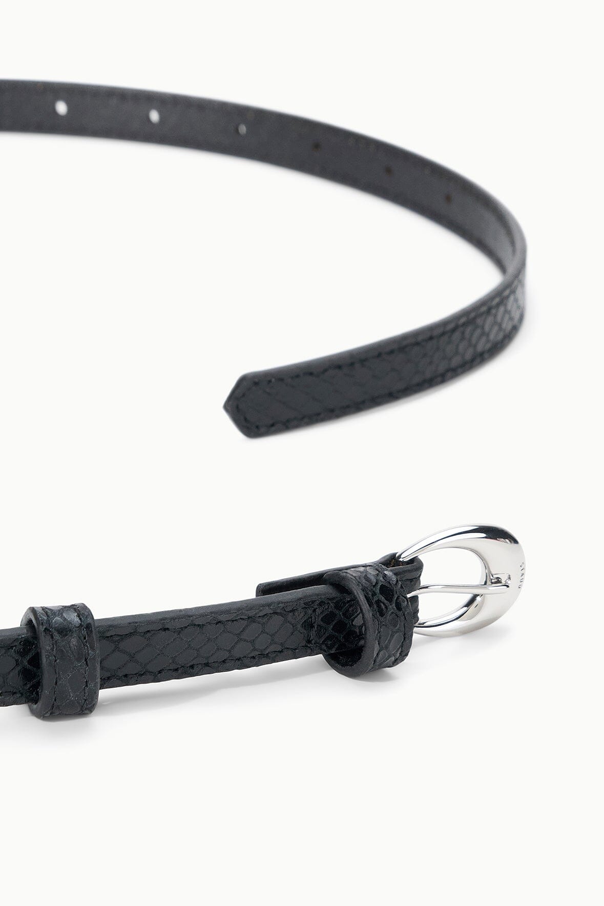 STAUD | Slim Moon Buckle Belt - 13mm Black
