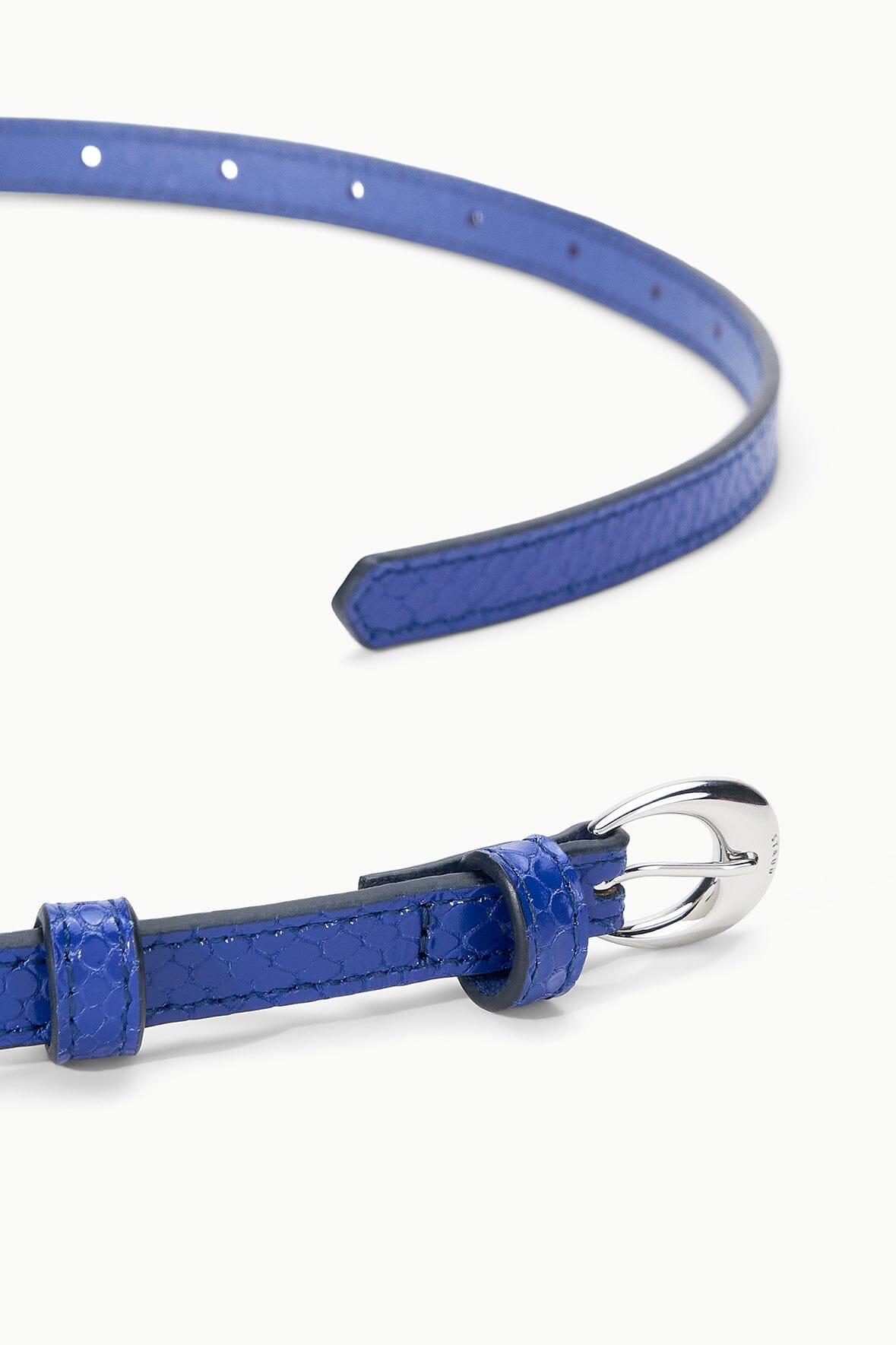 STAUD | Slim Moon Buckle Belt - 13mm Cobalt
