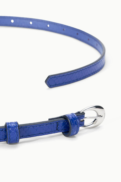 STAUD | Slim Moon Buckle Belt - 13mm Cobalt