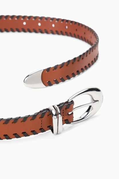 STAUD | Moon Metal Keeper Belt - 26 Mm Tabac Espresso