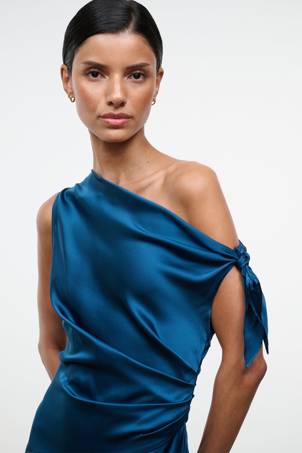 STAUD | Portia Silk Dress Harbor