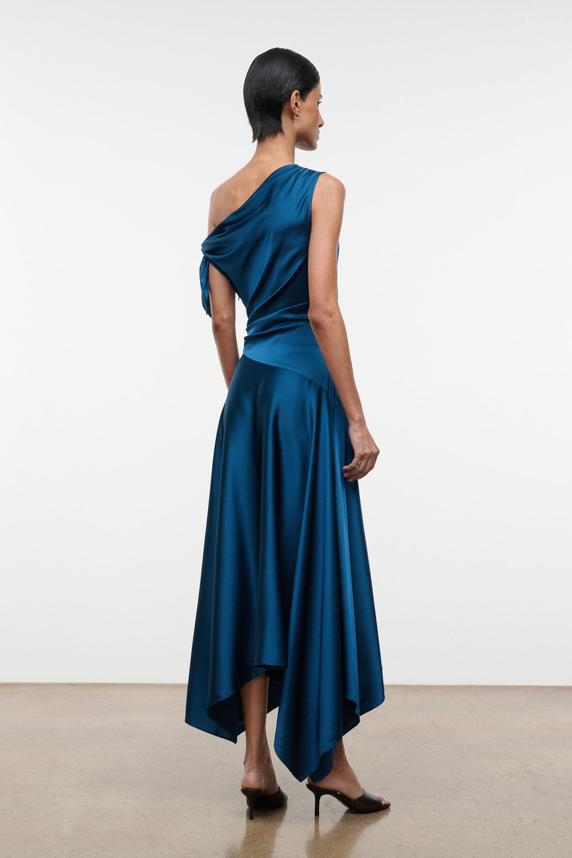 STAUD | Portia Silk Dress Harbor