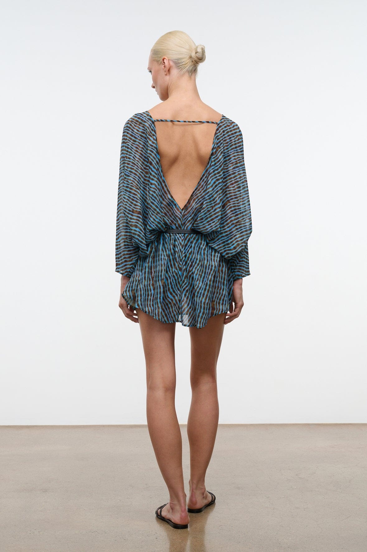 STAUD | Nour Mini Dress Tidal Shell