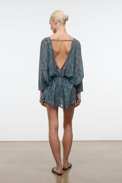 STAUD | Nour Mini Dress Tidal Shell
