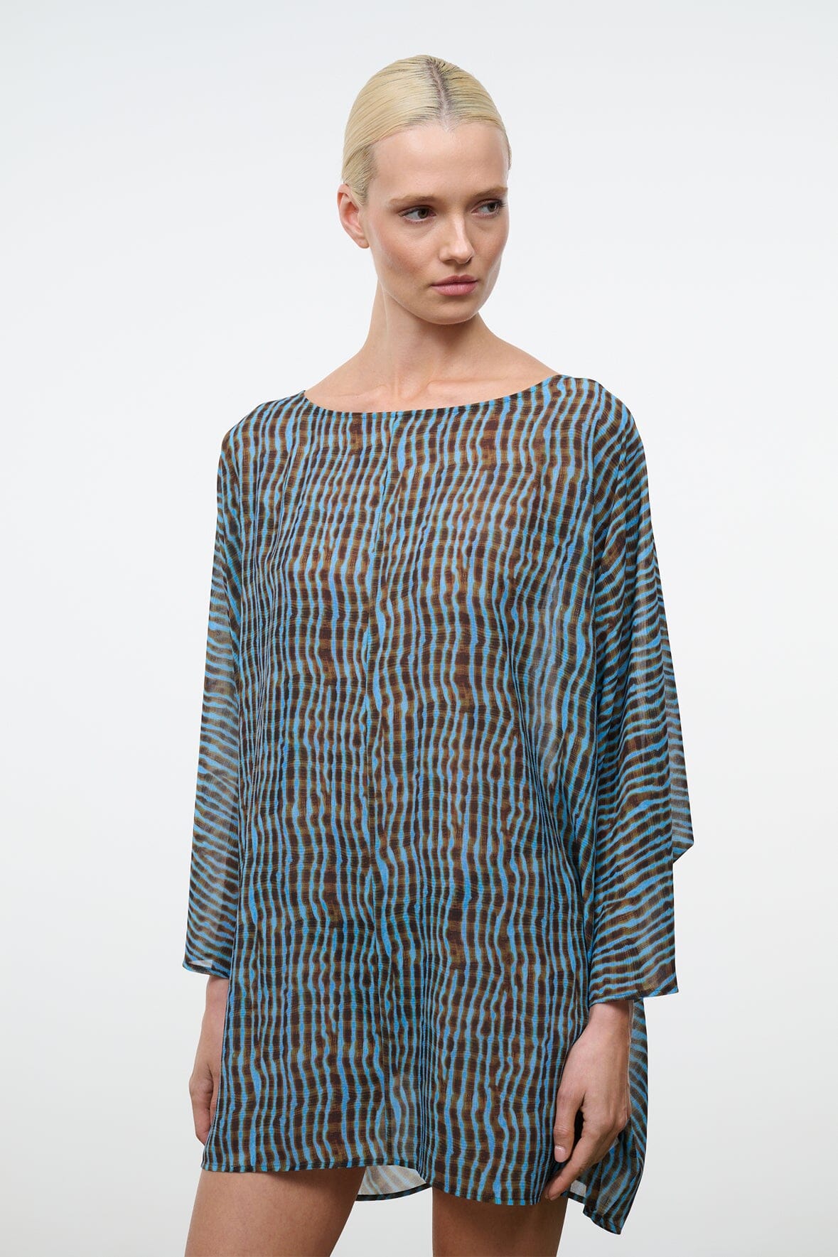 STAUD | Nour Mini Dress Tidal Shell