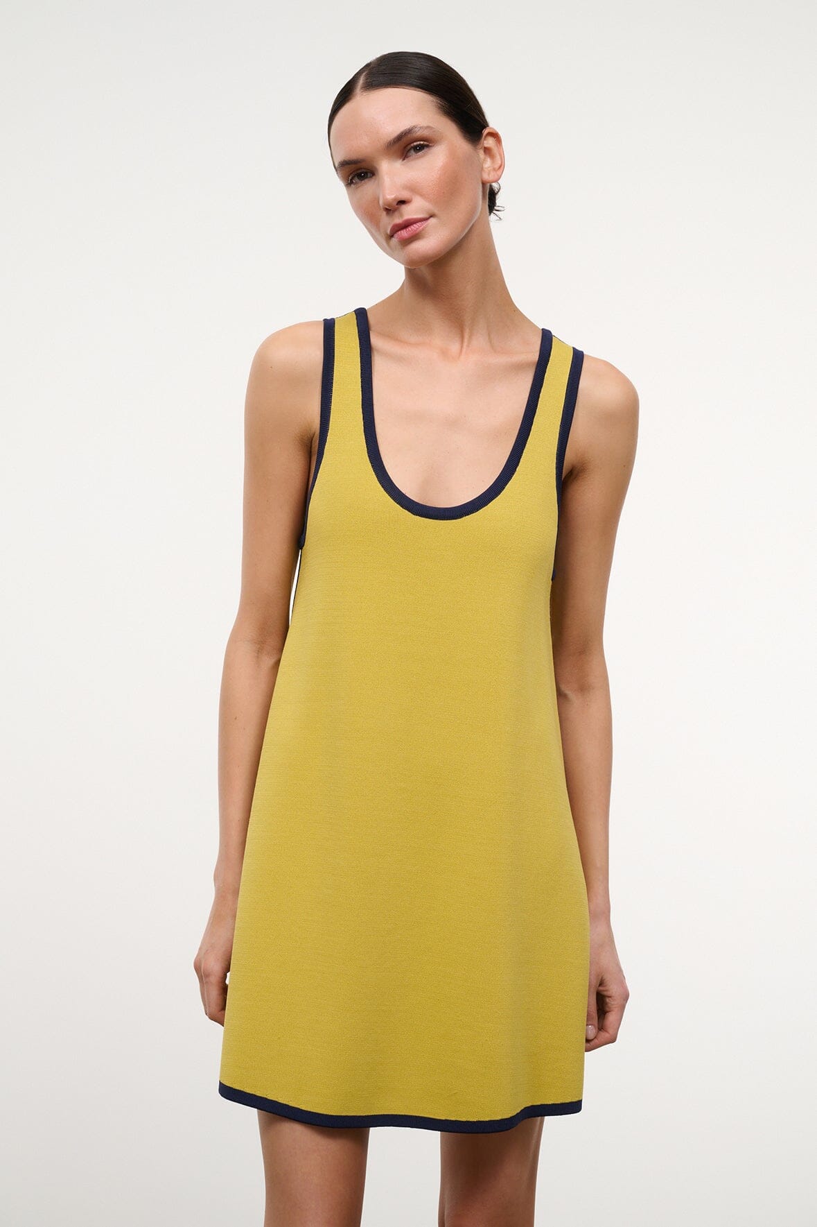 STAUD | Piazza Dress Citron Navy Reversible