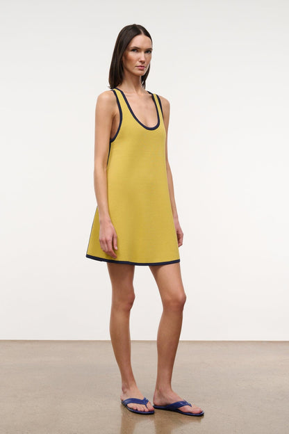 STAUD | Piazza Dress Citron Navy Reversible