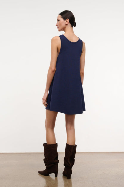 STAUD | Piazza Dress Citron Navy Reversible