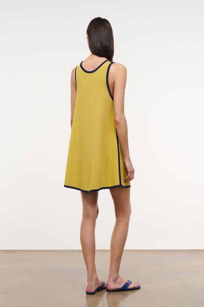 STAUD | Piazza Dress Citron Navy Reversible