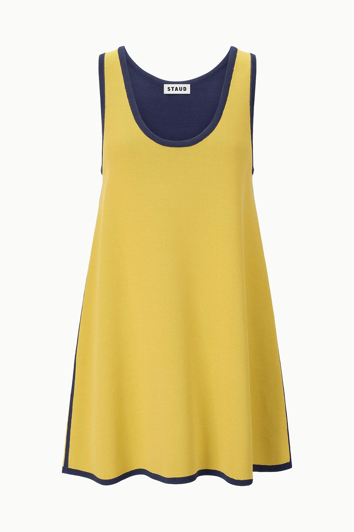 STAUD | Piazza Dress Citron Navy Reversible