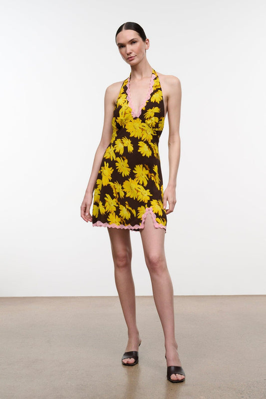 STAUD | Lucca Mini Dress Golden Daisy