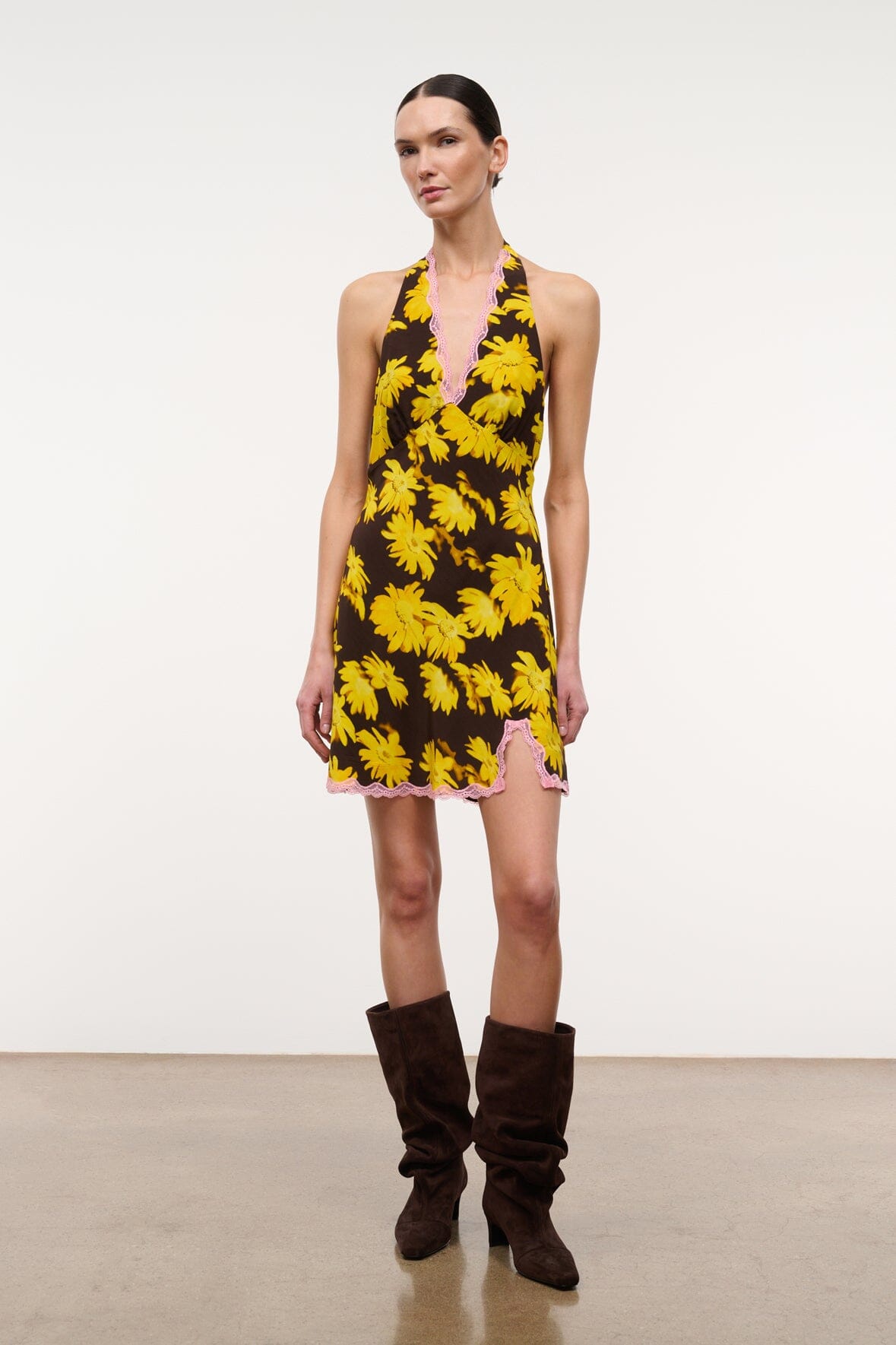 STAUD | Lucca Mini Dress Golden Daisy
