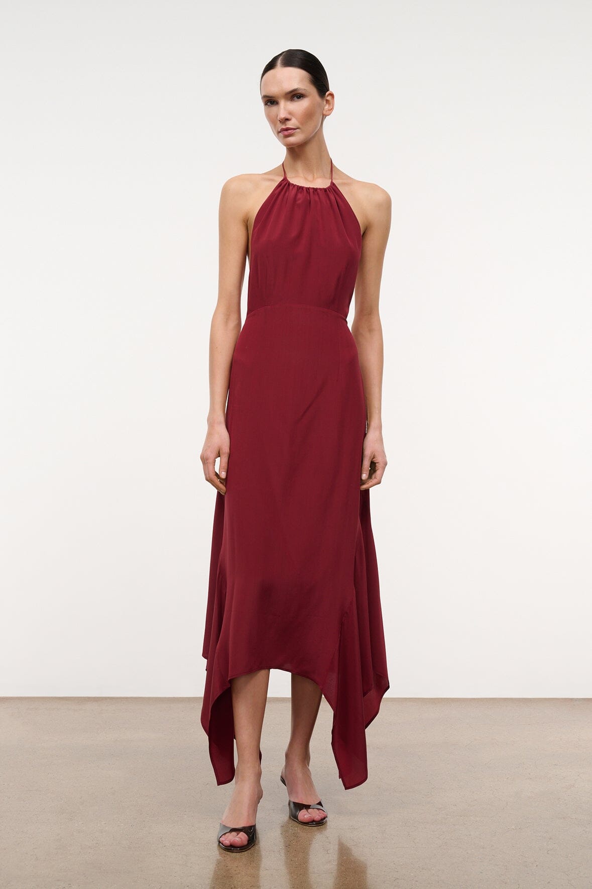 STAUD | Bianca Silk Dress Pinot