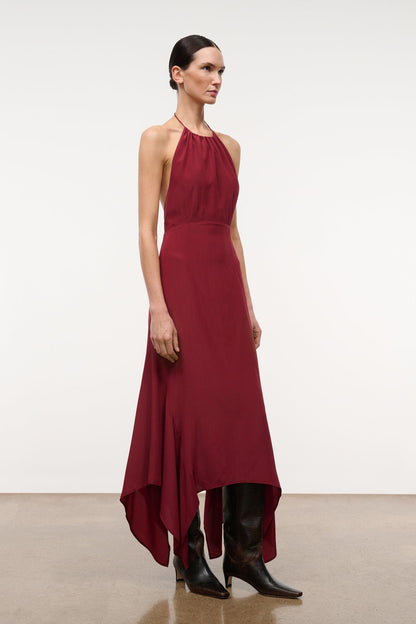 STAUD | Bianca Silk Dress Pinot