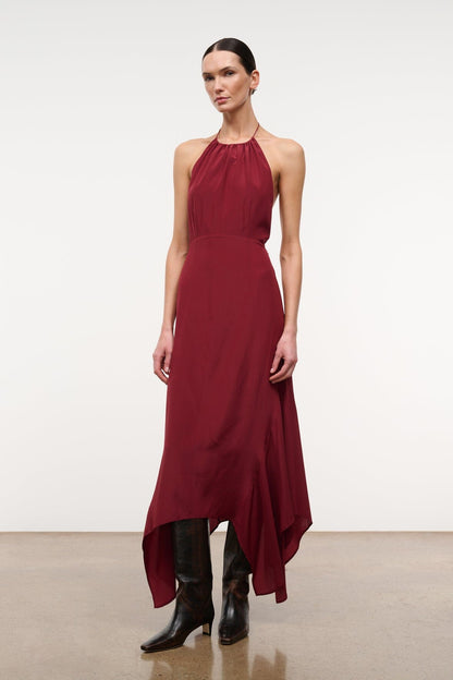 STAUD | Bianca Silk Dress Pinot