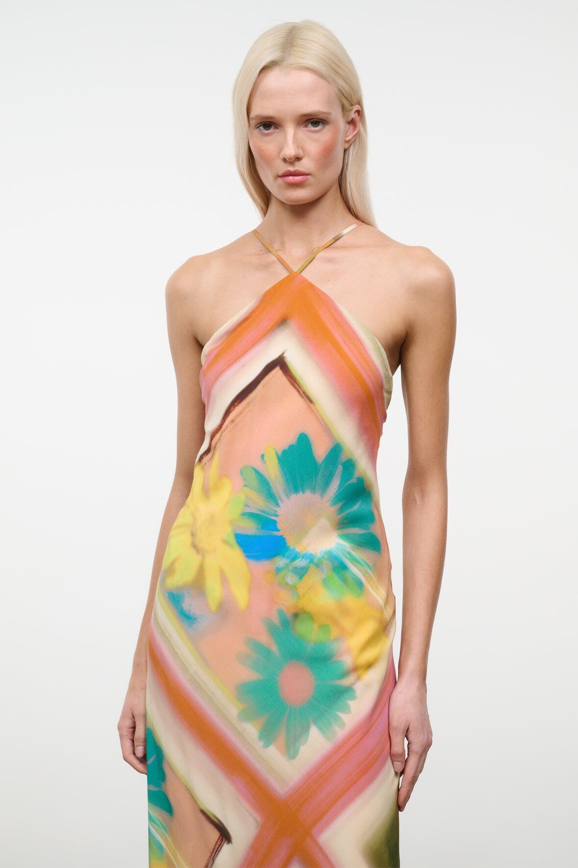 STAUD | Cubism Dress Superbloom Scarf
