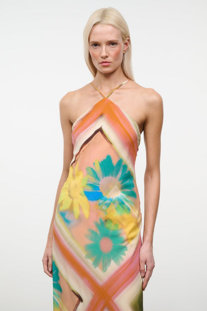 STAUD | Cubism Dress Superbloom Scarf