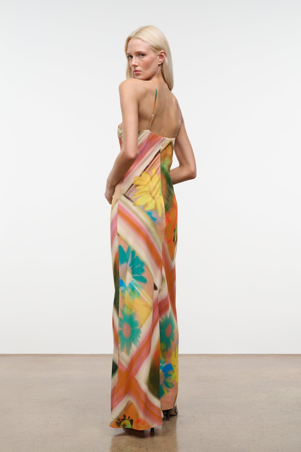STAUD | Cubism Dress Superbloom Scarf